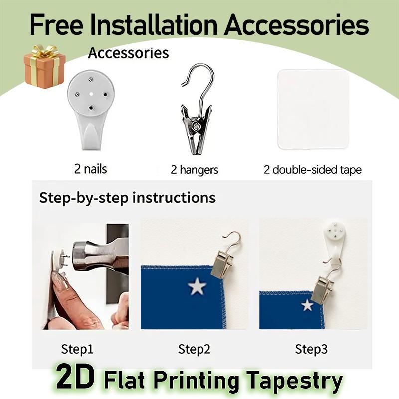 Mount Fuji Scenic Vertical Tapestry, Traditional Japanese Seigaiha Wave Patterns, Wall Hanging Tapestry for Bedroom Living Room, Polyester Tapestries