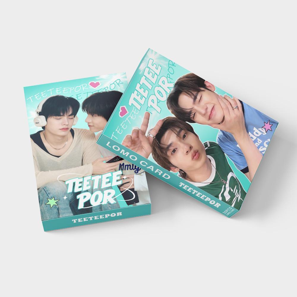 30Pcs/Set Thai BL Couple TEETEEPOR Double Sided Lomo Cards TeeTee × Por HD Print Photo Cards for Fans Collection & Gift