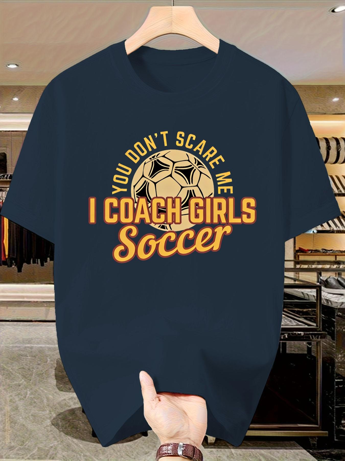 Football Coach Gift Choice! Women's Soccer Theme Personalized T-Shirt, Slim-Fitting Short Sleeve Casual Top for Training and Daily Wear