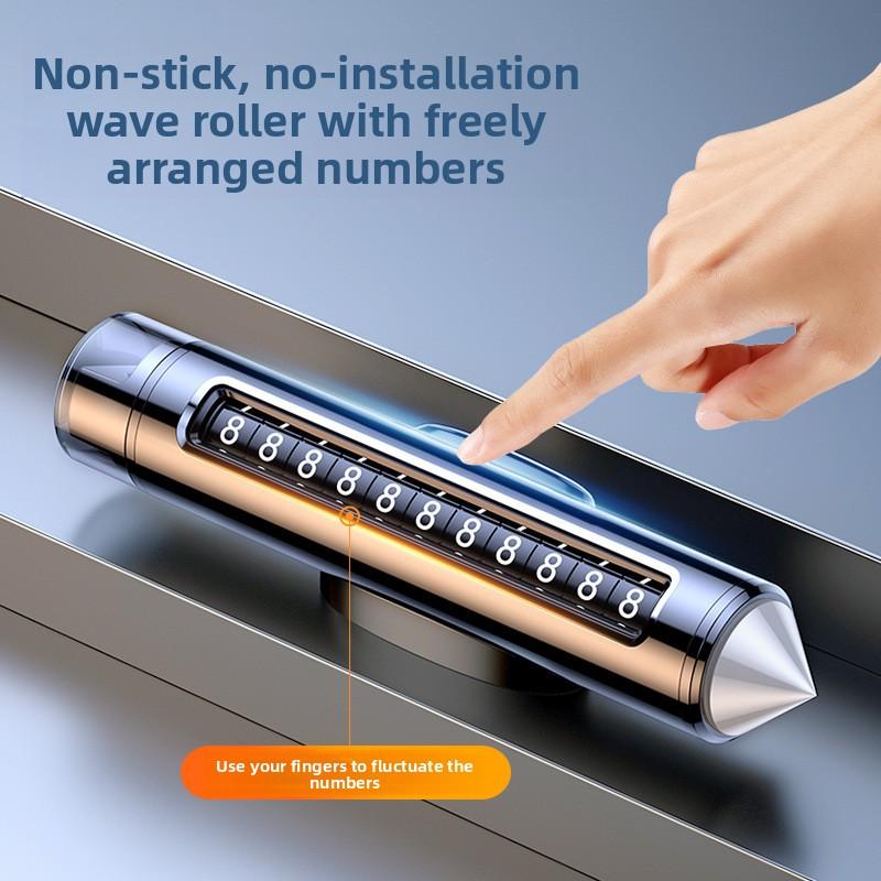 Multifunctional Car Window Breaker Parking Number Plate Ornament Temporary Car Phone Safety Hammer