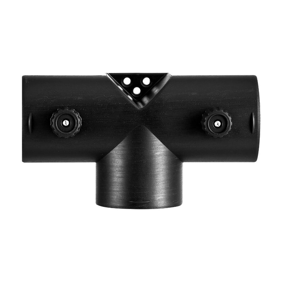 VEVOR Diesel Heater Connector, 2.32 inch Diesel Heater Duct Connector Accessories, T-shape 3 Way Air Vent Connectors with 2 90 Rotatable Valves, Black Joint Connectors for 2KW Diesels Heaters
