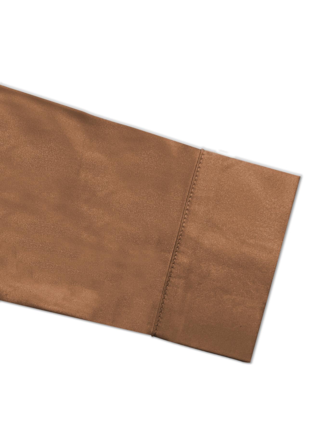 Women's solid color satin button-down long-sleeved casual shirt, made of fashionable silk fabric, suitable for casual office wear and commuting, and appropriate for both spring and autumn.