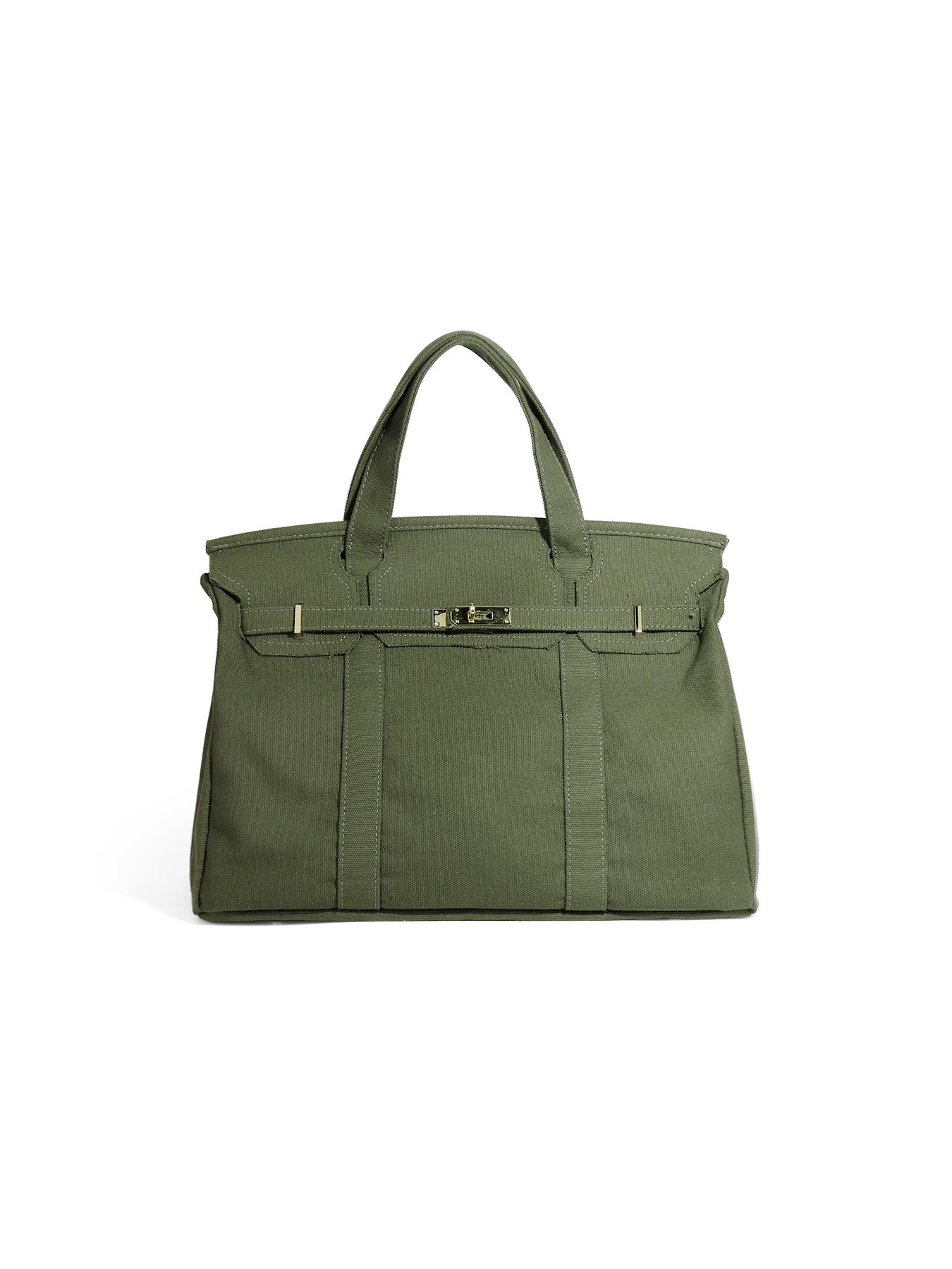 Canvas Tote Bag – Large Capacity Shoulder Handbag, Durable Commuter Bag, Casual Everyday Canvas Bag, Stylish Colorblock Design