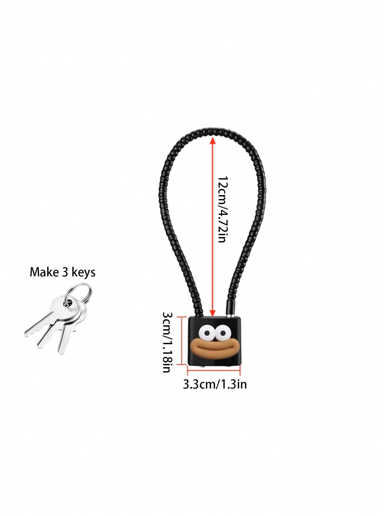 Cute Lips Pattern Cable Stainless Steel Padlock, Mini Anti-Theft Travel Lock for Luggage Backpack Gym Locker Cabinet, Multipurpose Security Lock, Ideal Back to School Travel Birthday Holiday Gift for Students Teachers Friends