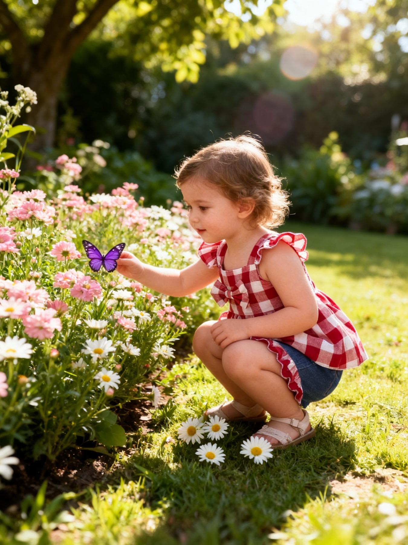 Baby Girl Vintage Plaid Bow Vest Set, baby clothing, Outfits, Fitted Denim Shorts, Summer, Comfortable Daily Wear, Perfect Gift