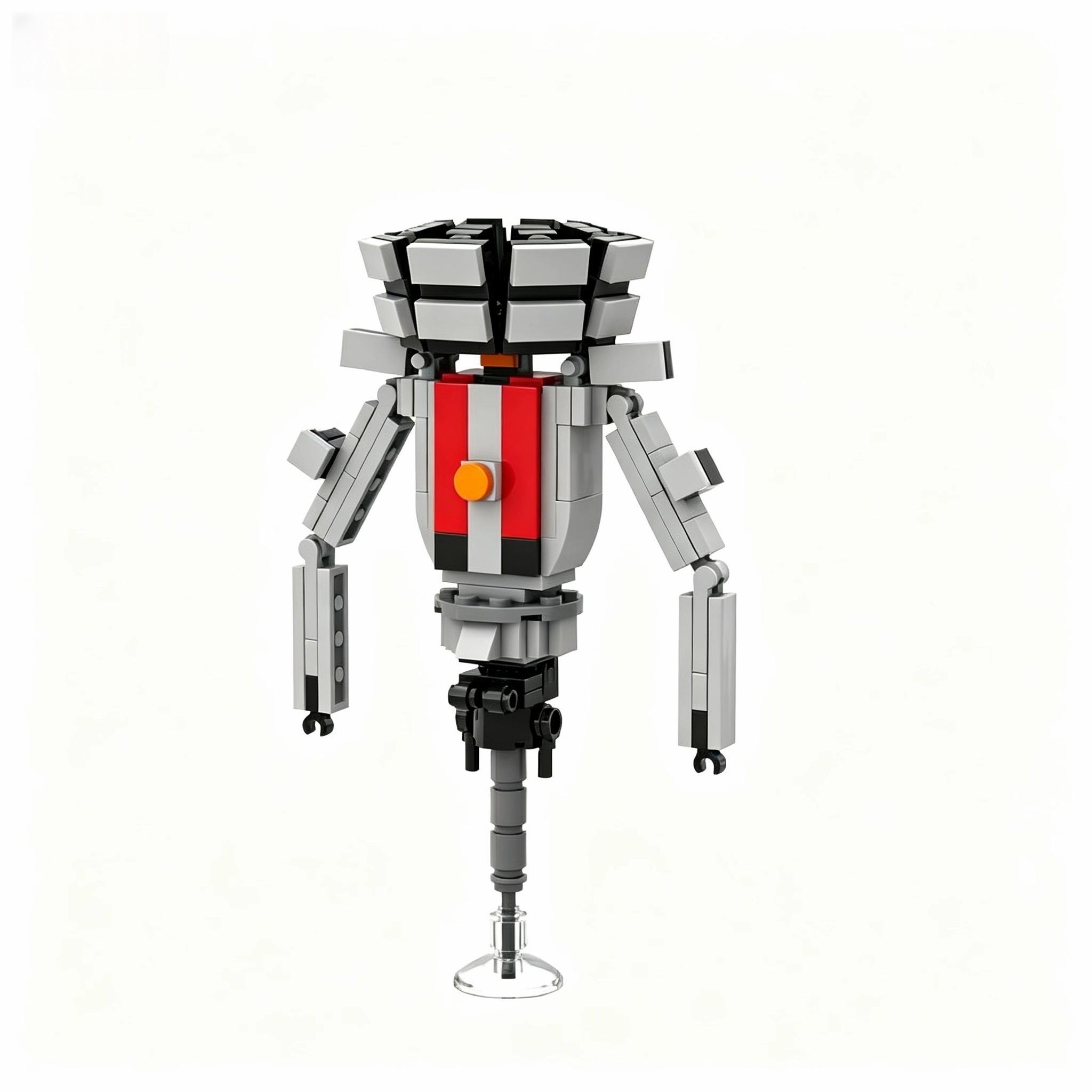 177 Pieces Mechanical TV Shape Building Blocks, Assemble Mecha Model, Educational Toy for Boys, Desktop Decoration