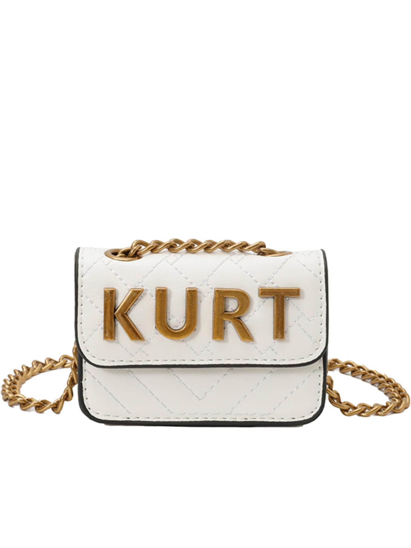 Women's PU Colorblock Crossbody Shoulder Bag, Retro Chain Design Magnetic Closure Letter Decor, Ideal for Parties & Casual, Handbag Shoulder Bag