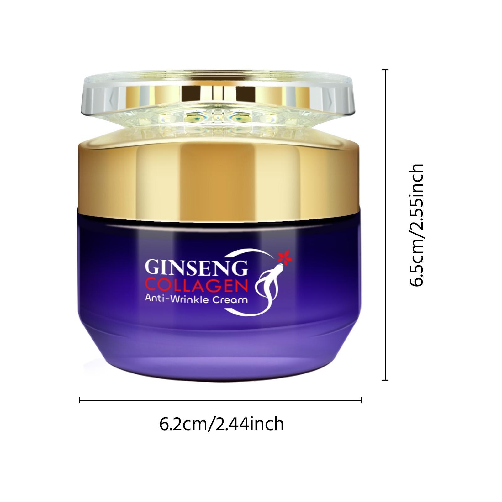 Ginseng Multi-Effect Cream, Reduces Fine Lines, Deep Repair, Rich in Ginseng Extract, Collagen, Niacinamide, 50g