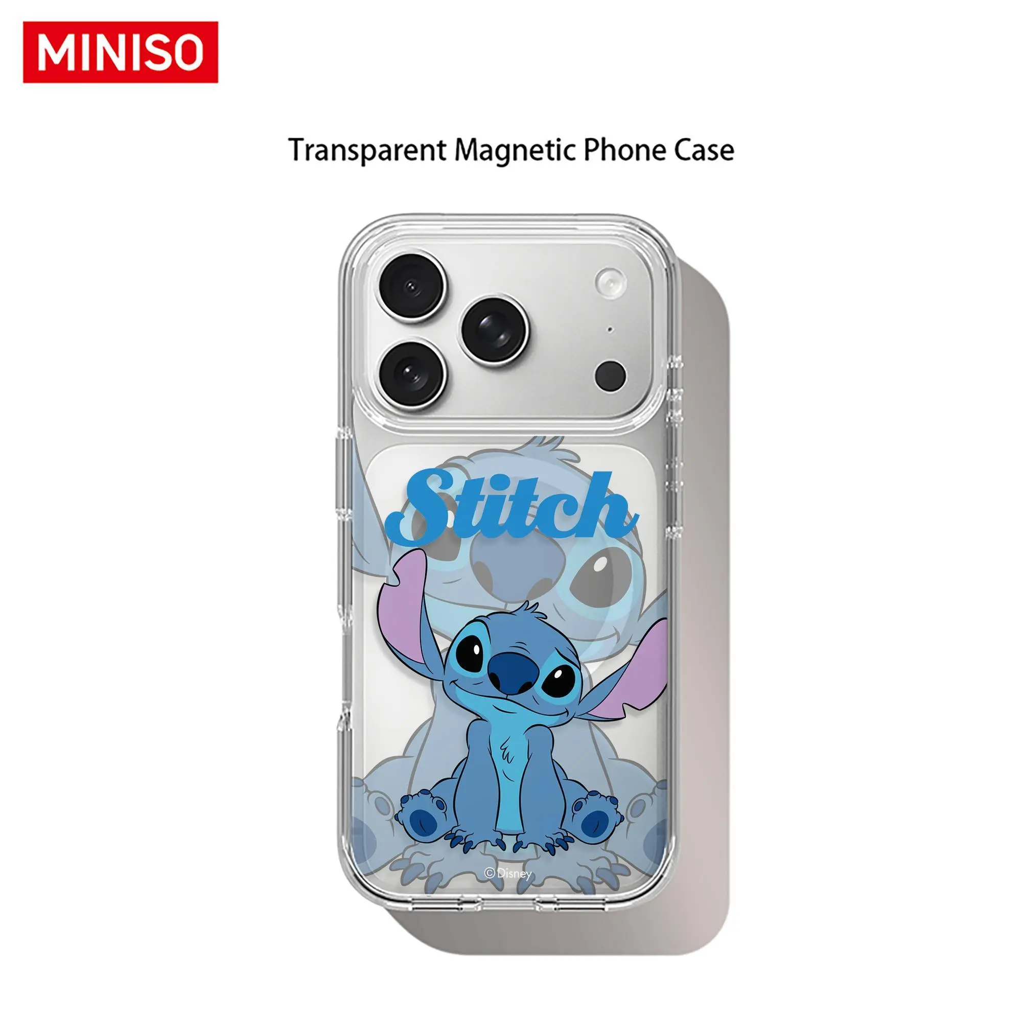 Disney Lilo & Stitch Double Exposure Stitch Design Phone Case Transparent Magnetic Shockproof case suitable for iphone 17 Pro Max / 17 Pro / 17 Air / 17/16/15 / 14/13/12 / 11 Series