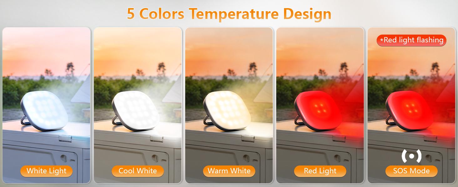 5000mAh Solar Camping Lantern - USB/Solar Rechargeable, IP65 Waterproof with 5 Light Modes. Power Bank, Emergency Light for Hurricanes, Hiking, Home, or Blackouts