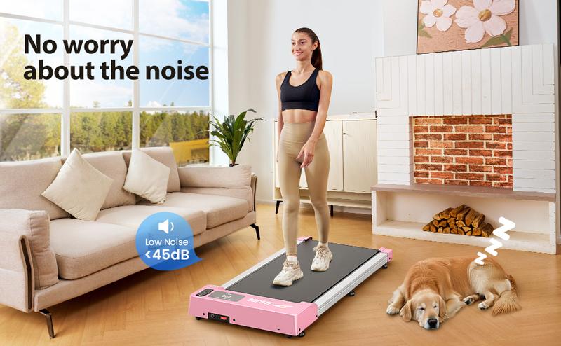 【PINK POWER】Walking Pad Under Desk Treadmill , 3 in 1 Portable Folding Walking Jogging Running Machine with Remote Control & LED Display for Home/Office, Larger Running Area, Quiet for Fitness in Small Spaces