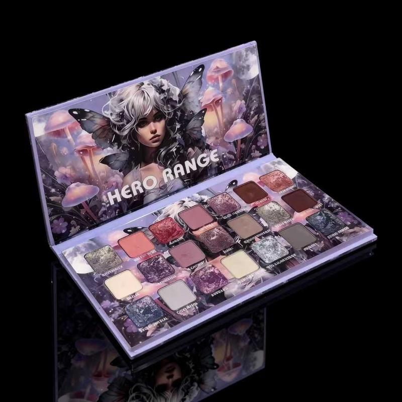 HERORANGE Anime Flower Fairy 21-Color Eyeshadow Palette (Sparkling Shimmer +Matte + Metallic) | Beginner-Friendly Everyday Makeup, Perfect Christmas Gift, LongLasting & No Fallout, Waterproof & Easy Removal, Create Stunning Eye Looks Cosmetic。