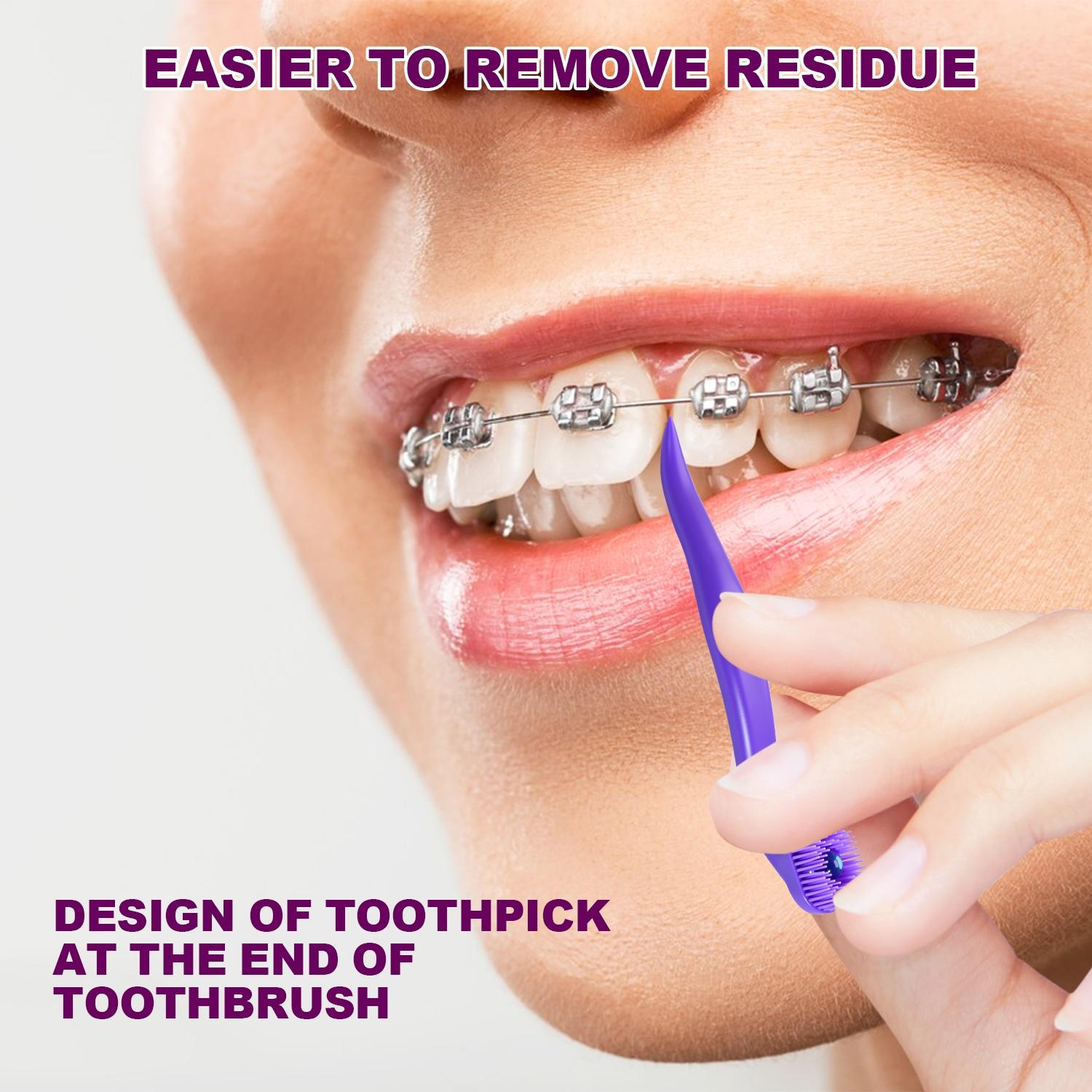 3-in-1 toothbrush, 48 disposable toothbrushes, mini travel toothbrush ...