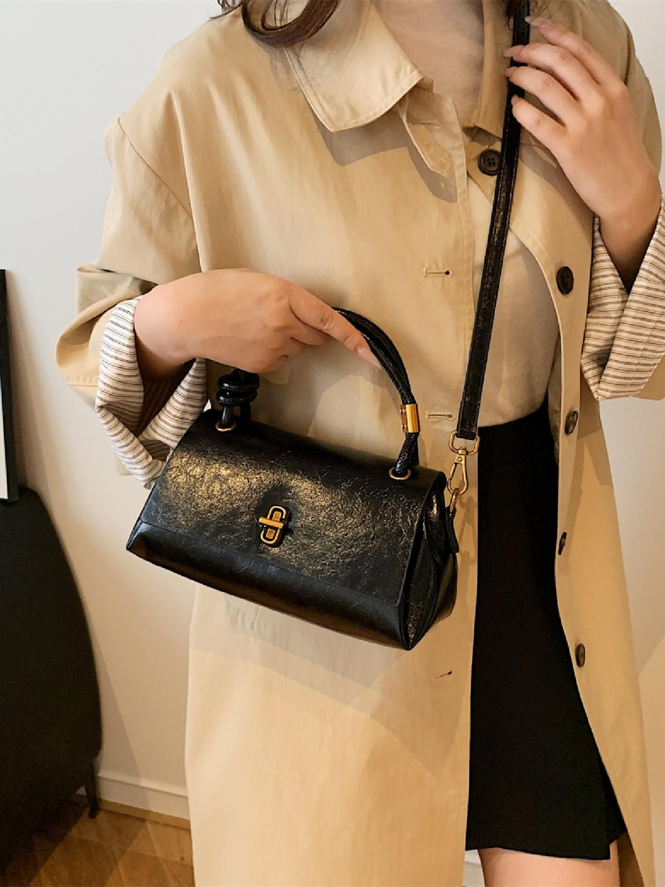 Simple Versatile Small Satchel Bag, Casual Flip Cover Clutch for Shopping & Commuting, Stylish Crossbody Shoulder Bag
