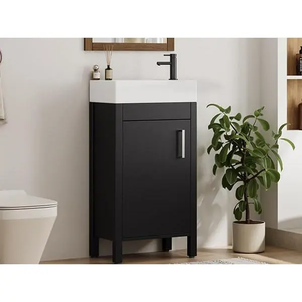 GARVEE 16" Bathroom Vanity with Sink Small Space Waterproof Foot