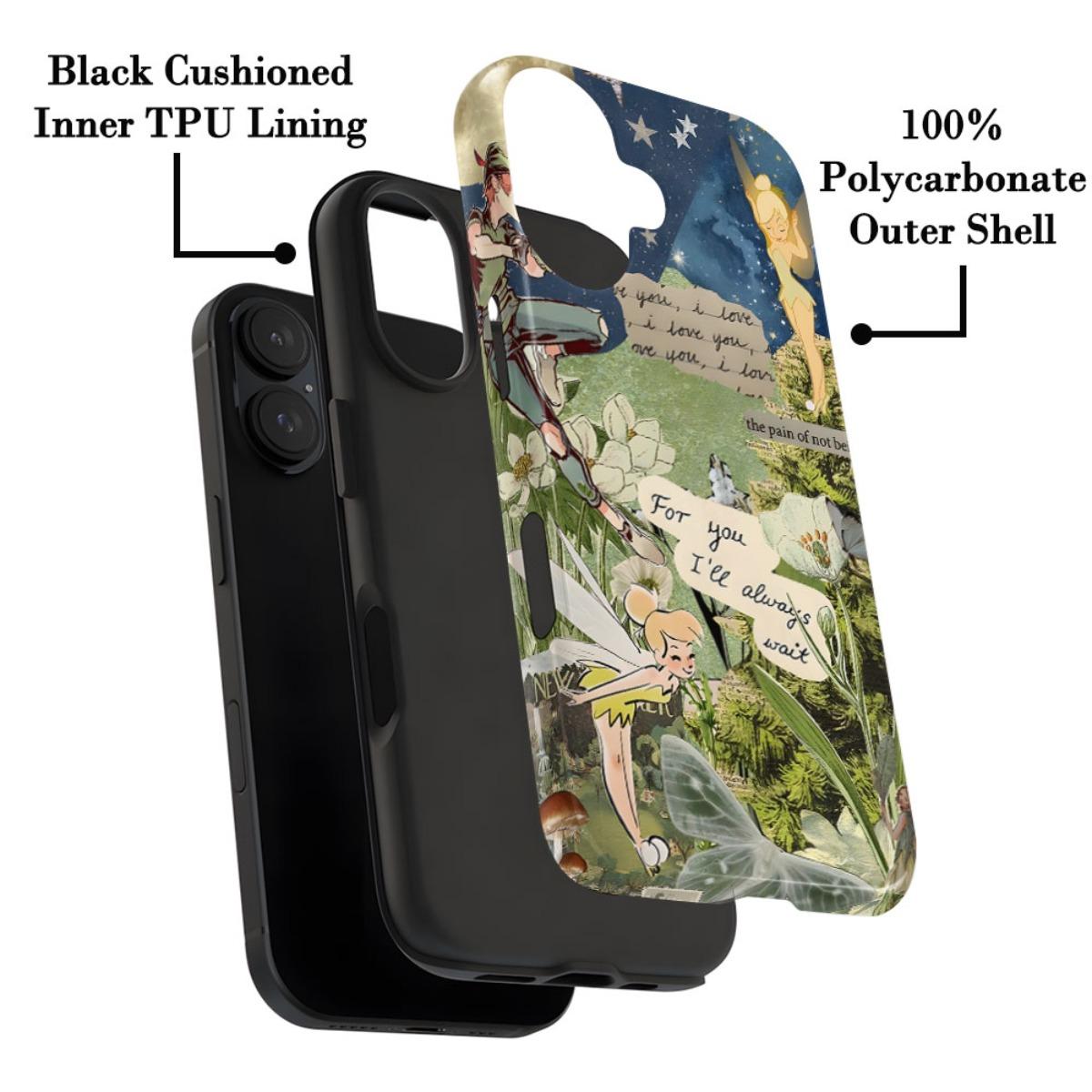 Tinker Bell Cartoon Cute Two-In-One Film Case, Dual Layered Case for Superior Protection, for iPhone 17 16 15 14 13 12 11 Plus Pro Max Samsung Galaxy S26 S25 S24 S23 S22, Birthday Christmas Gifts for Friends
