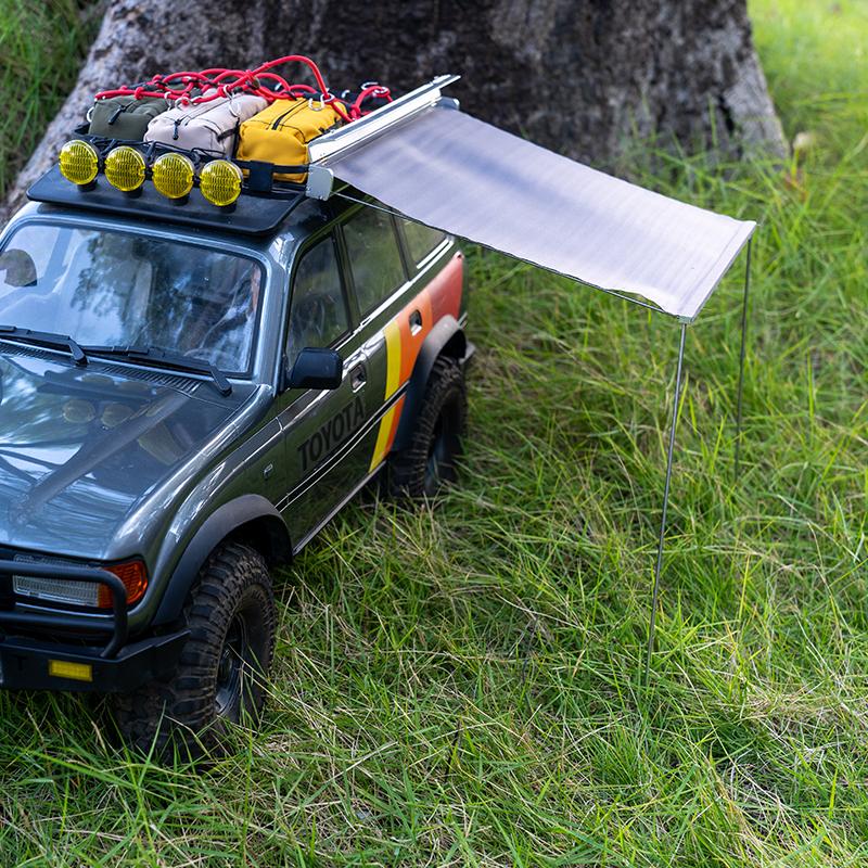 1:8/10 Climbing Vehicle Universal Golden Exhibition Tent Rain Canopy Simulation Rest, Side Canopy (Random Color)