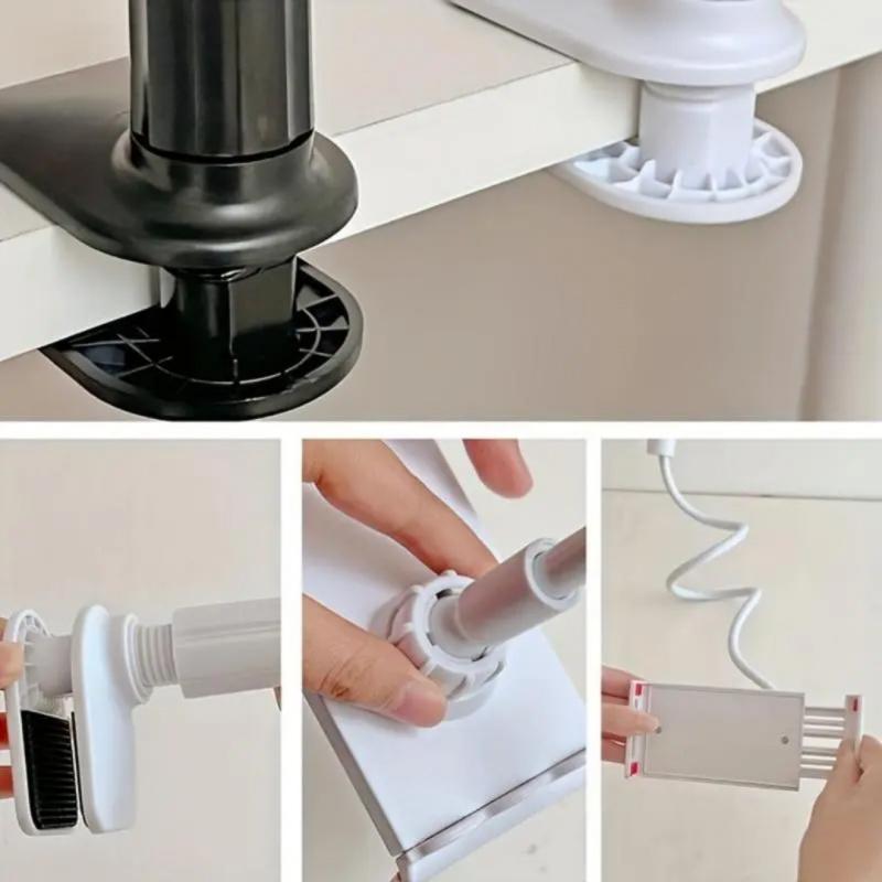 360-Degree Rotating Tablet & Phone Stand, Adjustable Bedside Mount with Flexible Spiral Base, Perfect Bedside Companion for Tablets and Smartphones, Tablet Holder, Tablet Accessories, Tablet Mounts, iPad Stand