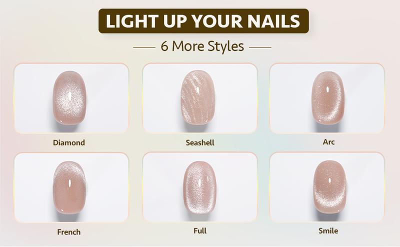 GAOY Cat Eye Gel Nail Polish, Christmas Gift Idea 16ml Silver Glitter Holographic Nail Polish with Magnet, Reflective UV Gel Cure Needed