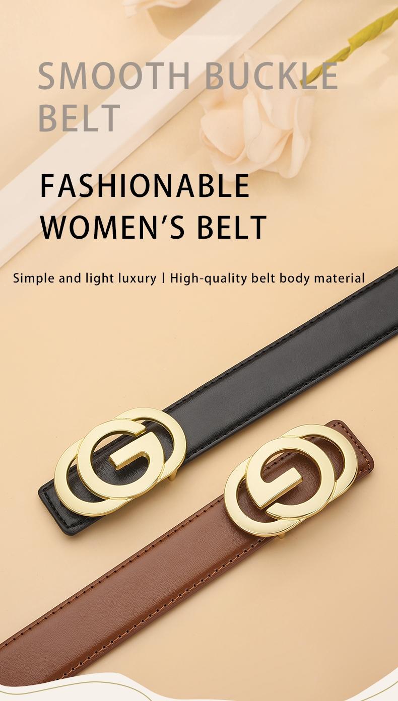 Luxury Women's Waist Belt, Trendy Exquisite Belt with Letter G Alloy Buckle, Adjustable Design for Daily Commute & Office Casual Wear, Perfect Gift Idea