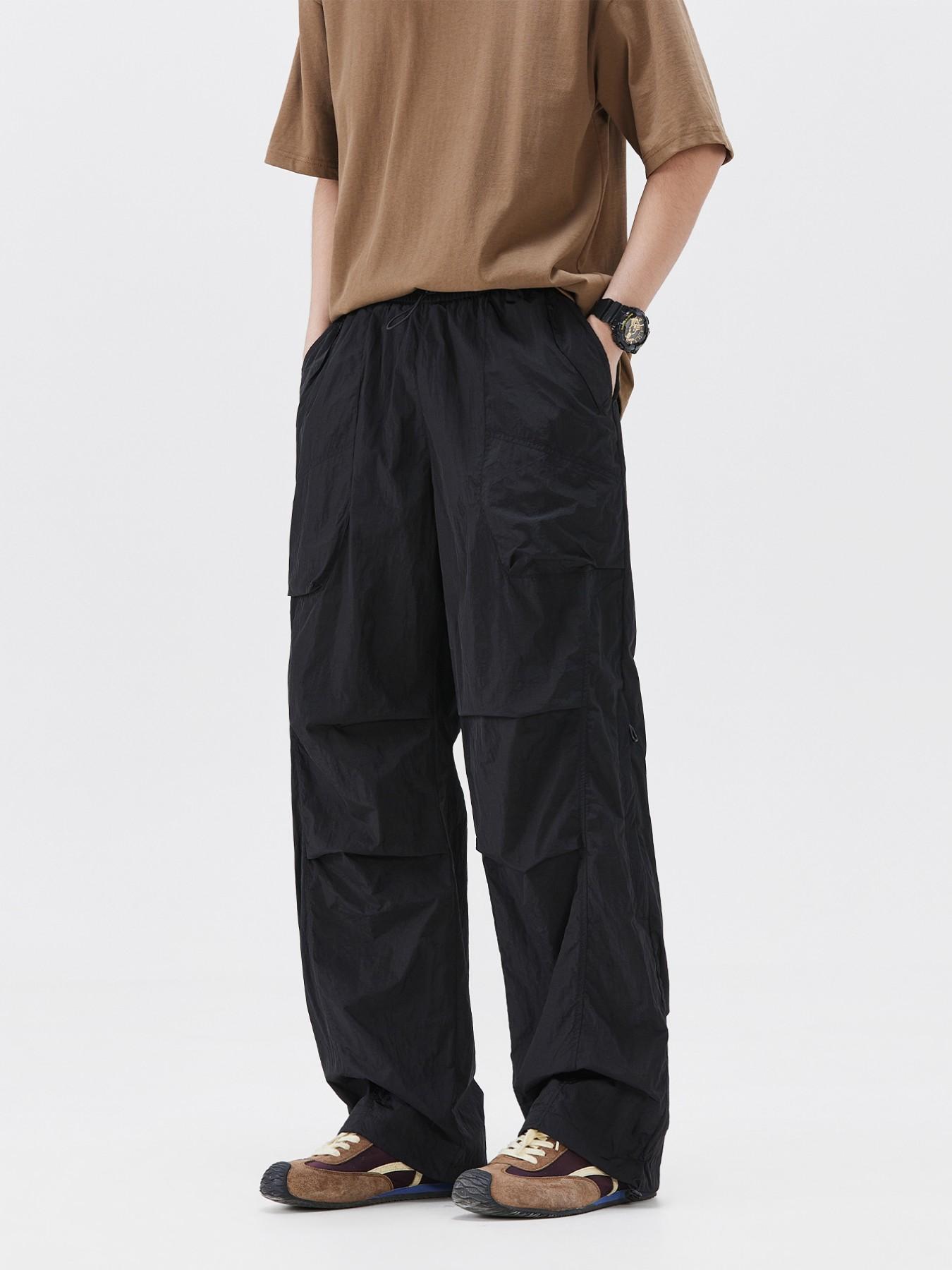 Men's Tactical Work Pants, Loose Comfortable Straight Cut, Lightweight Breathable, Casual Summer Wear, All-Season Practical Long Pants