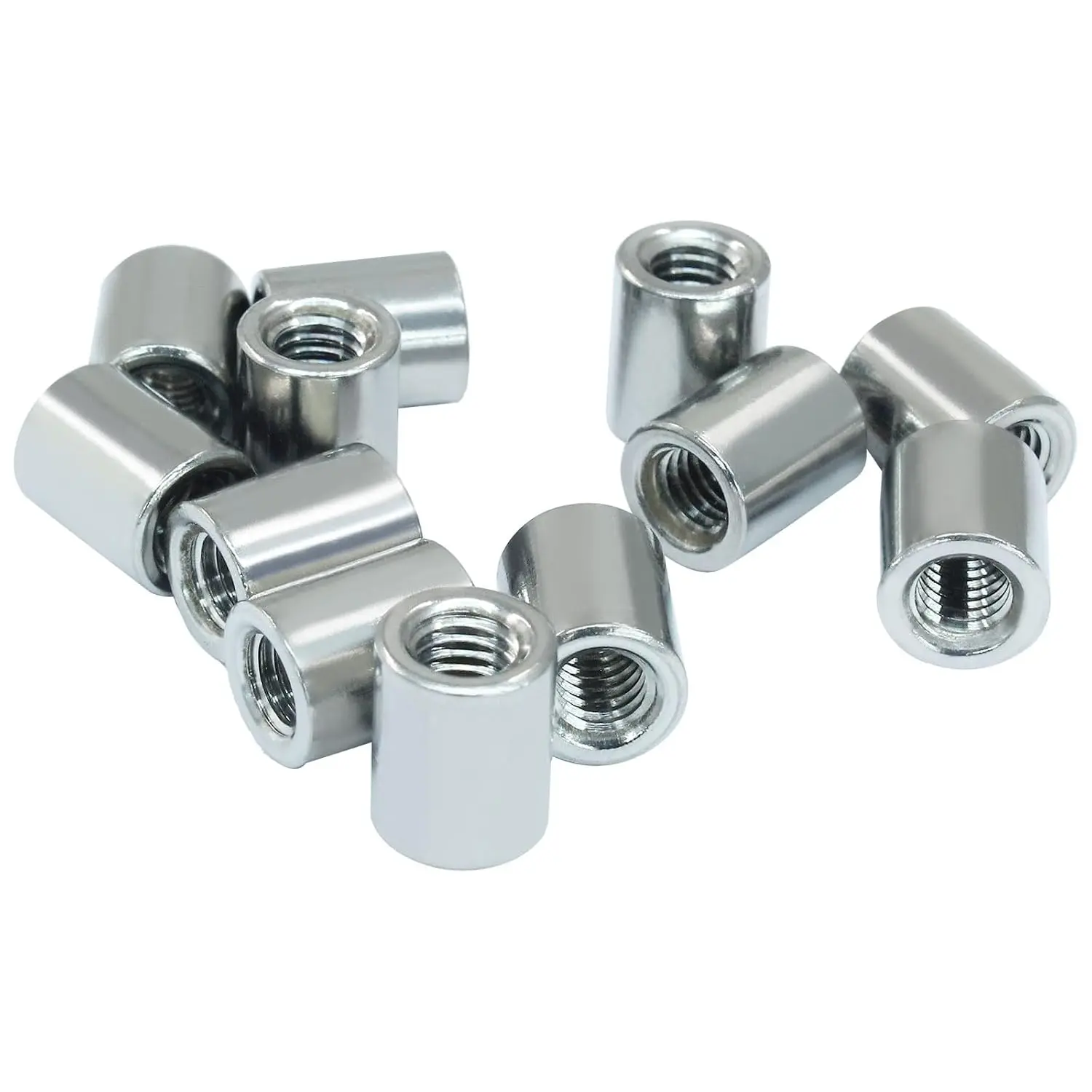 M5 Coupling Nut, Stainless Steel, 10mm Height, 12 count