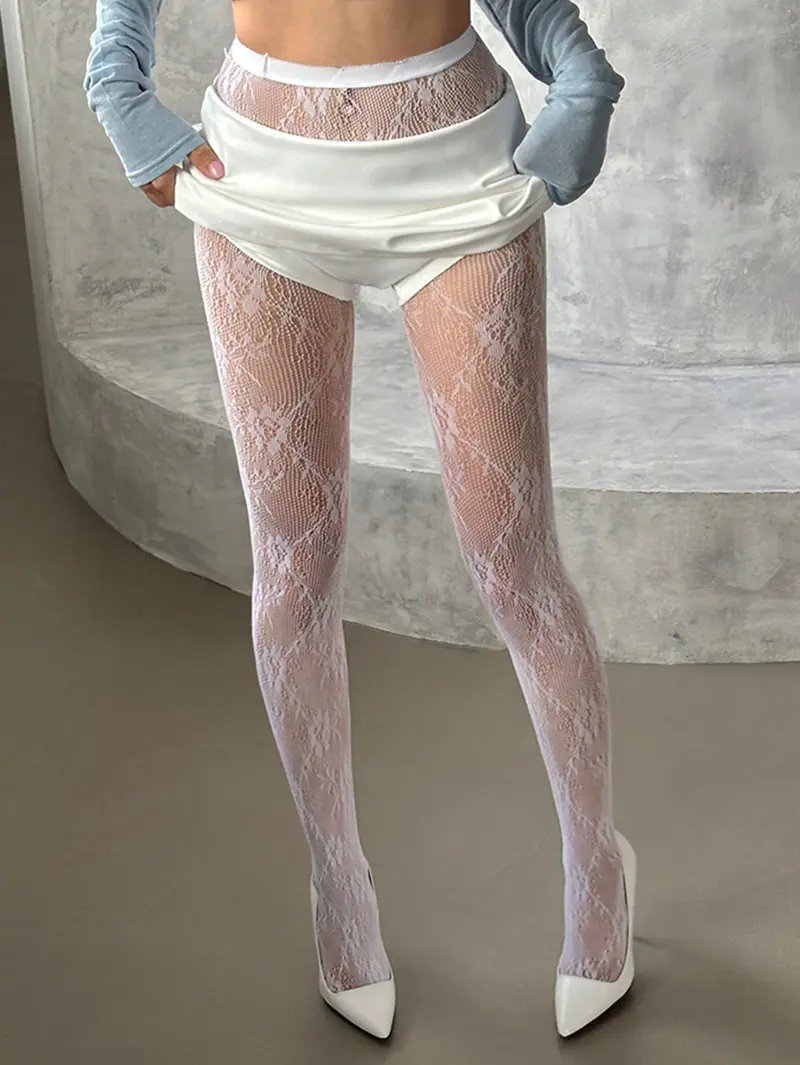 New Sexy Floral Slimming Stockings, Millennial Retro Pattern, Hot Girl Women's Versatile Thin Pantyhose