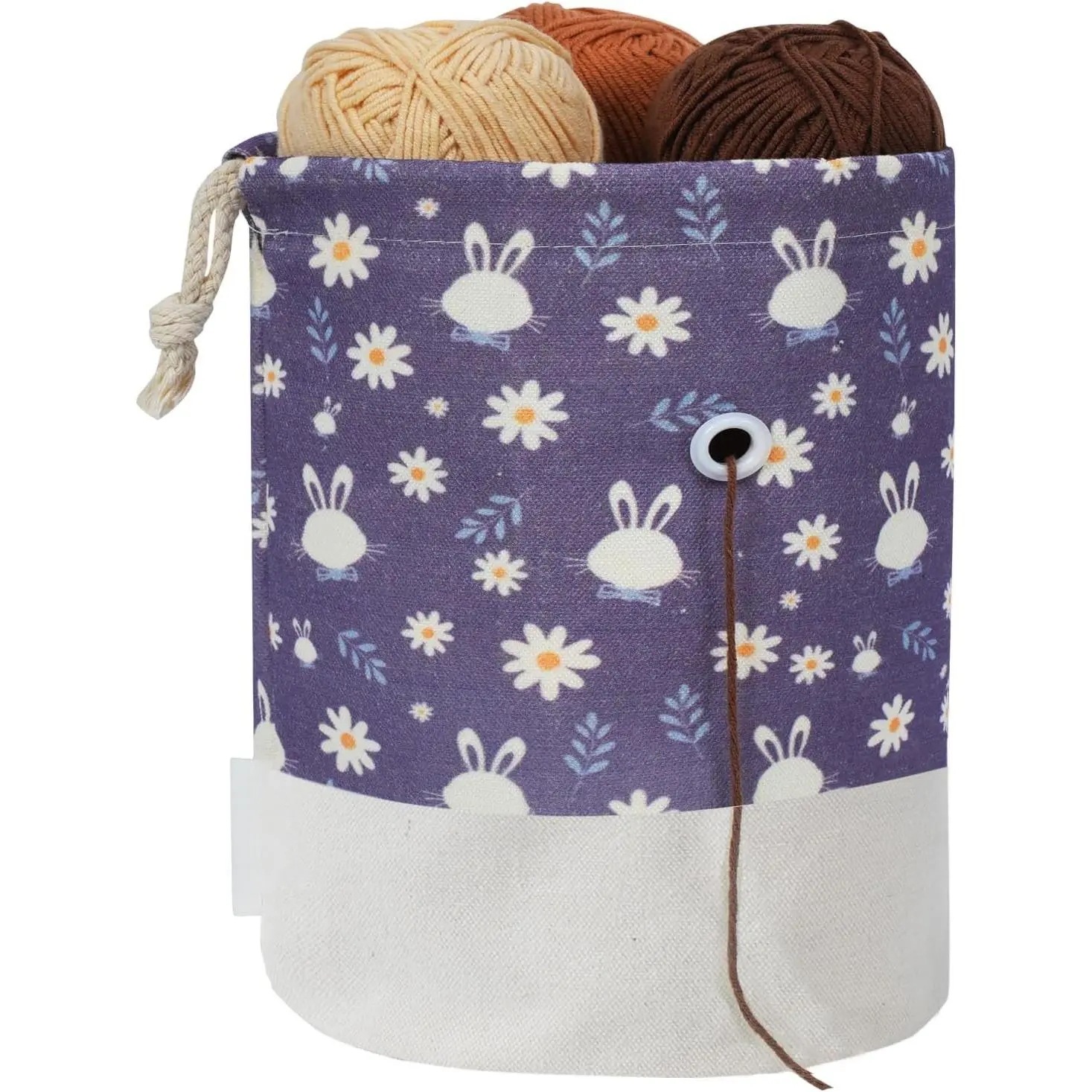 Small Crochet Bag Organizer, Drawstring Storage Knitting Bags, Portable Mini  Yarn Holder for Crocheting Project, Store Skein Ball,  Accessories