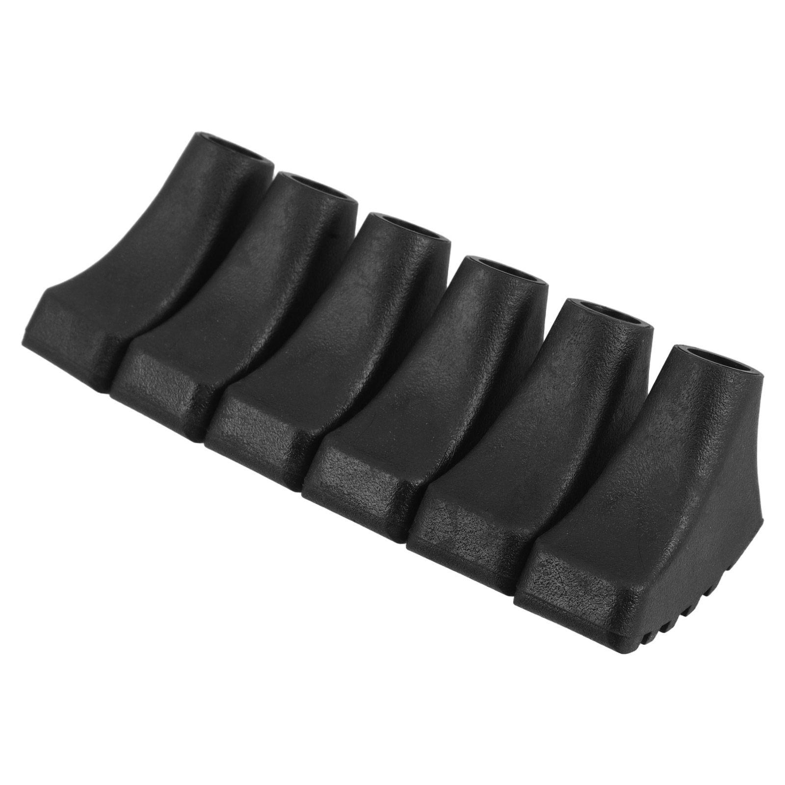 6Pcs Trekking Pole Tips Replacement Protectors Trekking Accessories Walking Stick Stopper Ends Hiking Equipment All Weather