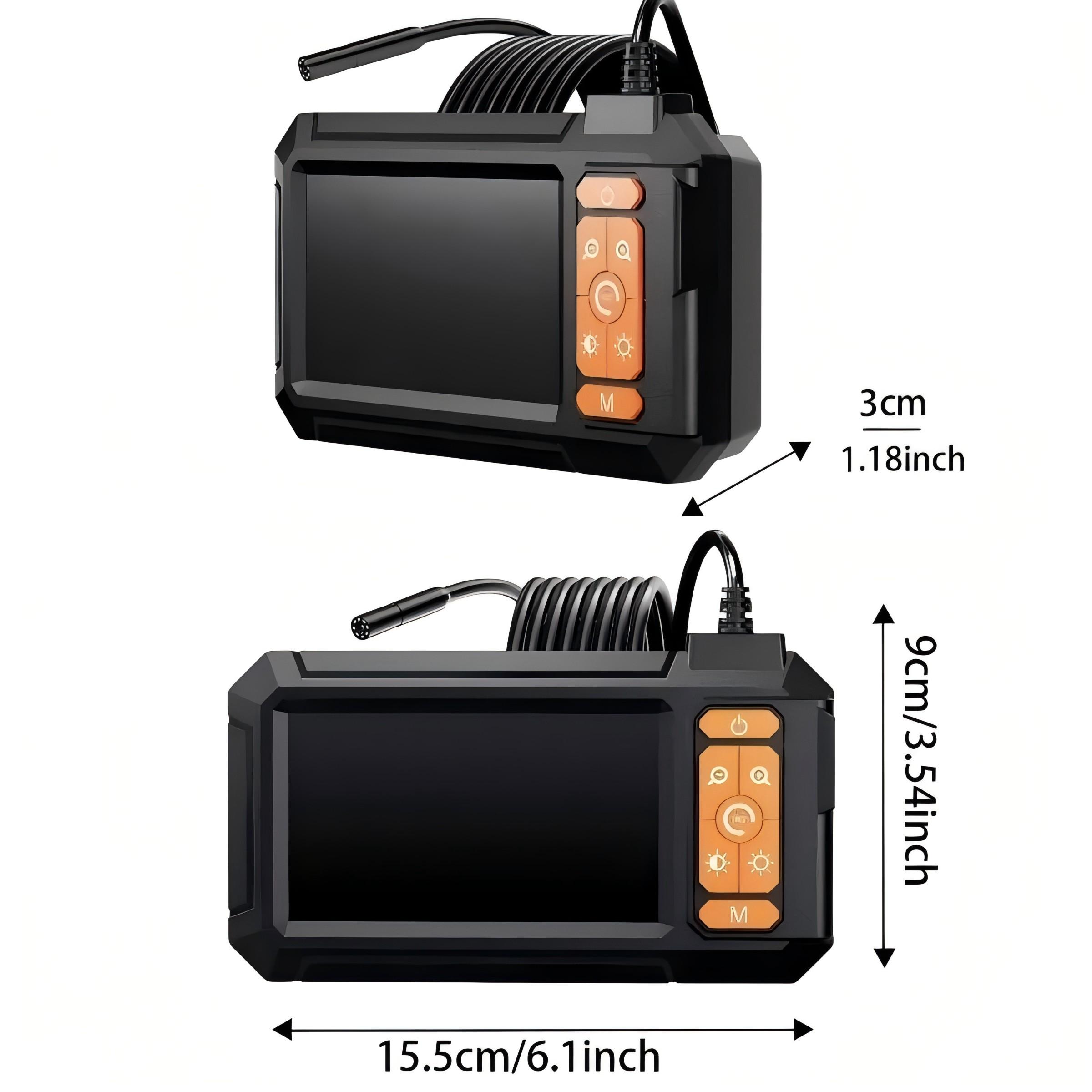 Endoscope Camera with Light, 4.3 Inch IPS Screen, HD 1080P, 8 LED Lights, Ip67 Waterproof, Sewer Inspection Device