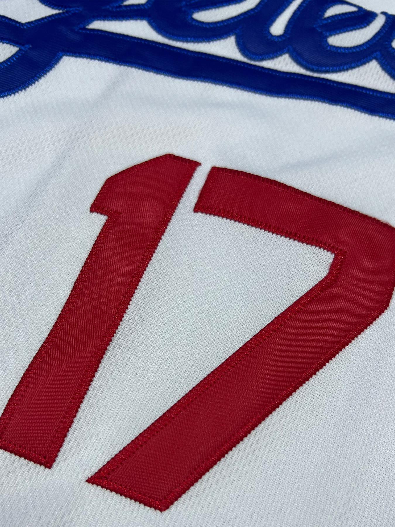 Men's Letter & Figure Patched Button Front Baseball Jersey,Casual Loose Short Sleeve V Neck Baseball Top for Fall & Winter, Men's Sportswear for Training & Competition, Baseball Shirt