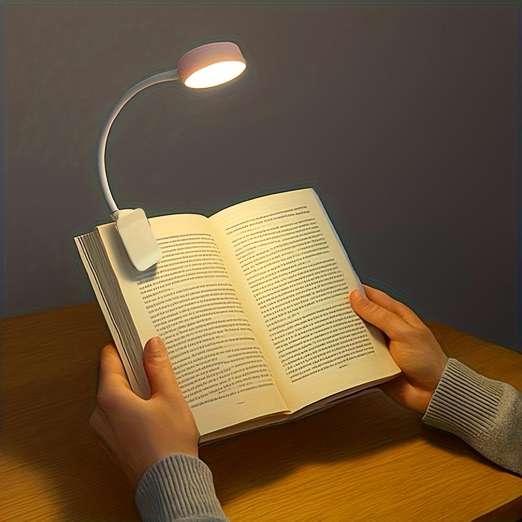 Adjustable reading light, 3 color modes - suitable for night reading, USB rechargeable, LED light is soft, protects the eyes, suitable for home/office, portable reading light, adjustable brightness