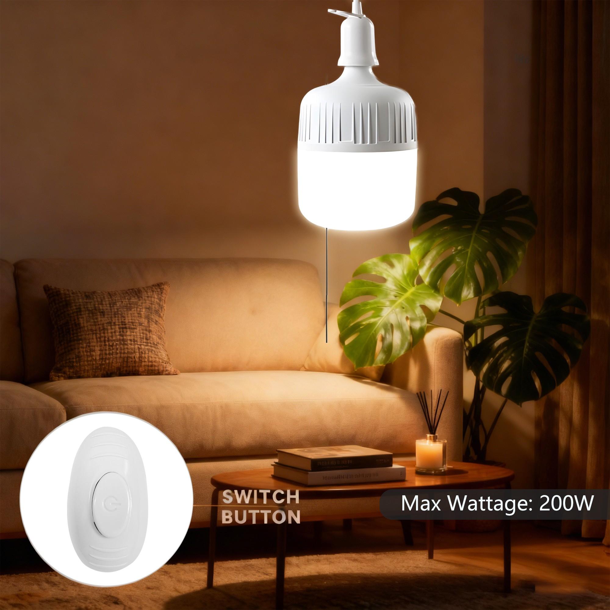 Kasotile Pendant Light Extension Cord, E26 Lamp Base, On/Off Switch Near Polarized Plug, 13ft White, 1/2 Pack, Bulb Not Included