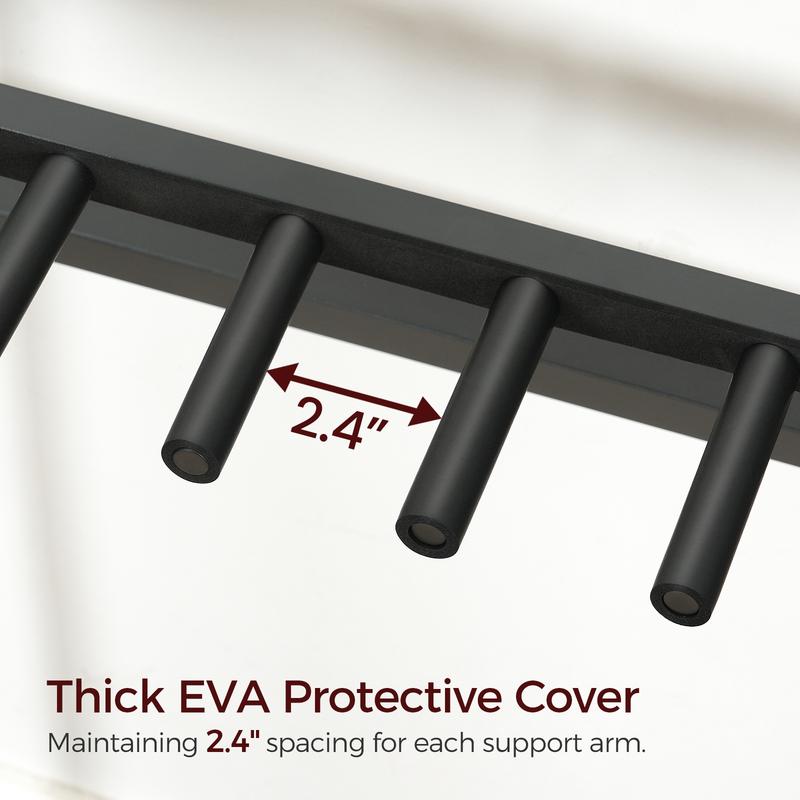 MAHANCRIS Guitar Stand for Acoustic Holder, Electric Guitar, Bass, Ukulele, Multiple Guitar Rack Holder, Floor Adjustable for Guitars, Guitar Amp Accessories, for Home Music Studio, Black