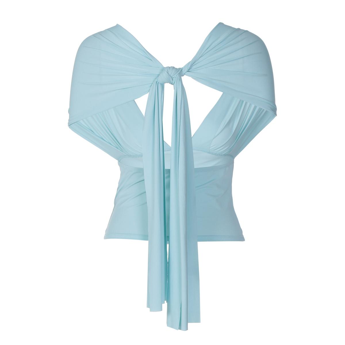 Women's Solid Color V Neck Cut Out Tie-back T-shirt Top, Bodycon Fitted Top, Sexy Backless Lace-up Sleeveless Plain Slim Fit Ruched Blouse Crop Top, Party Club Date Daily Casual For Ladies Summer