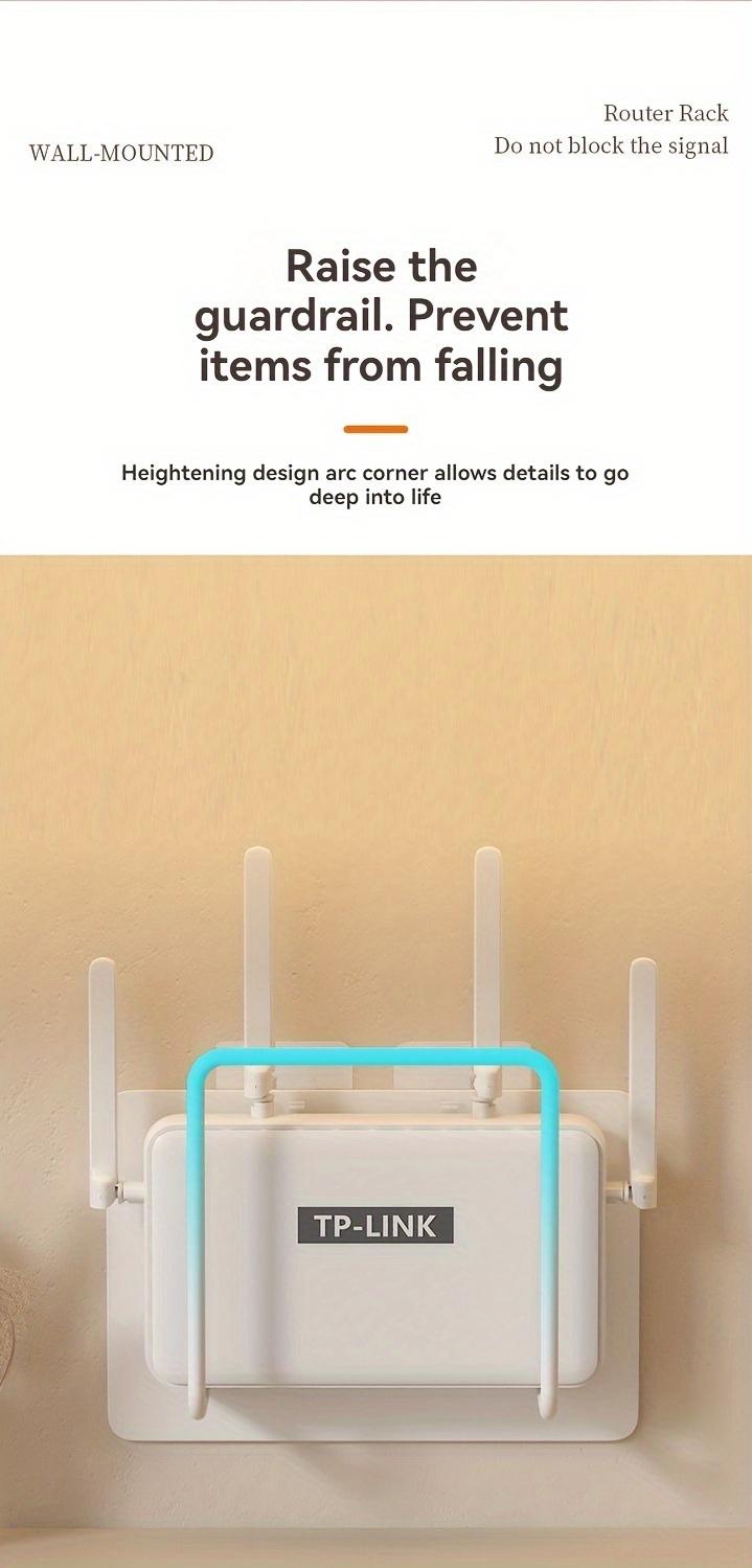 1 Pack No Drilling Router Wall Mount Bracket Multi Functional Shelf for Set Top Box WiFi Router Living Room Home Storage Organizer