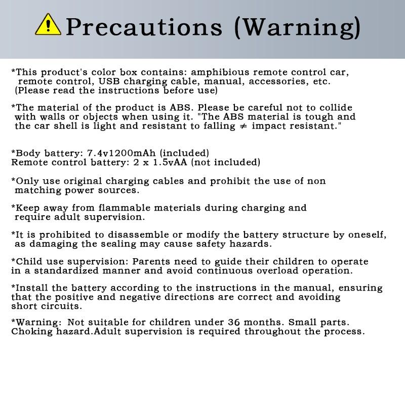 2.4GHz Remote Control Amphibious Off-Road Car, 360° Rotating Large Wheels, LED Lights, High Capacity Battery, Kids Toy, Unisex