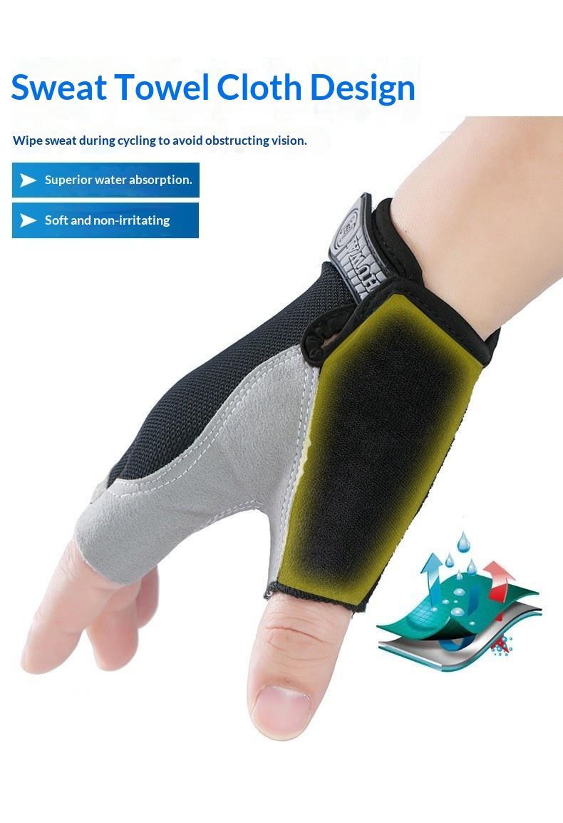 Unisex Fitness Gloves — Weightlifting Gloves with Superior Grip. Lightweight, Half-Finger Gloves for Summer Outdoor Sports and Cycling; Suitable for Weightlifting, Cycling, Training, Fitness, Rock Climbing, and Rowing