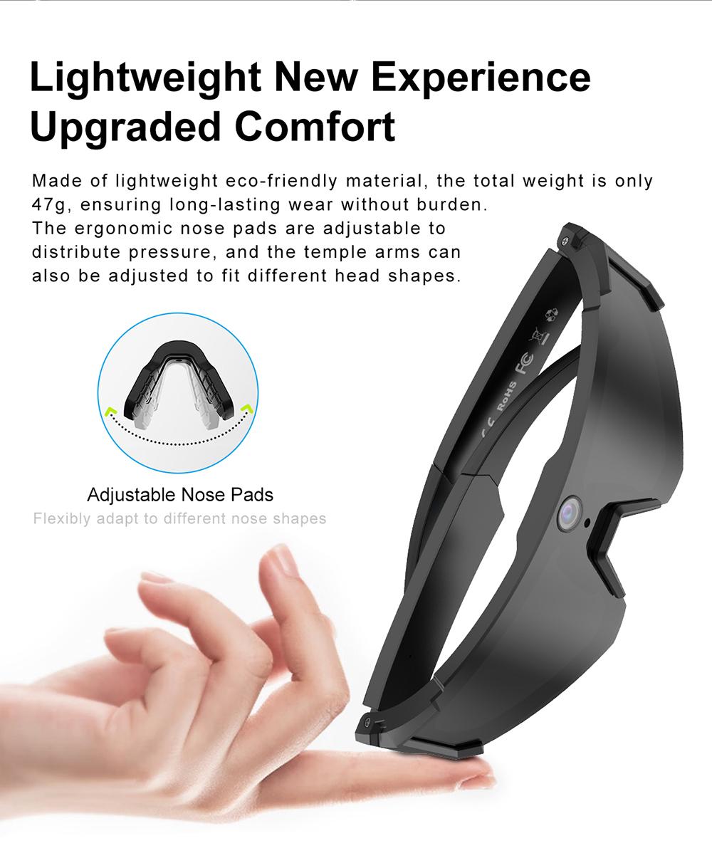 Multifunctional video camera smart sunglasses, Sunglasses with camera, 8MP lens for first-person perspective shooting, one-click recording, AI voice interaction translation and recognition, Bluetooth calling 290mAh large capacity battery