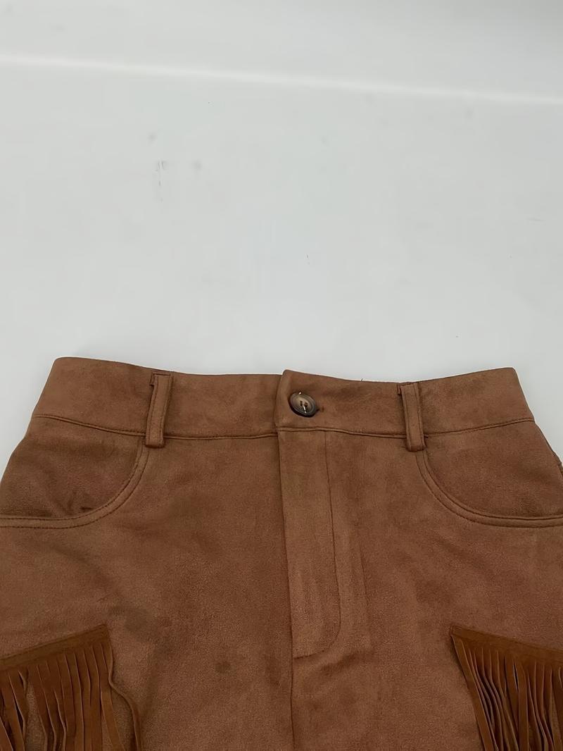Fringe Flare Pants, Vintage Texture, Side Fringe Adds Sexiness, Micro Flare Fit, Easy American Retro Style