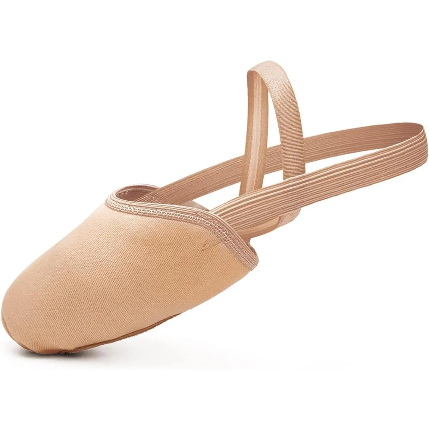 Women's Canvas Half Sole Dance Shoes for Lyrical Ballet Pirouette Turners Jazz Contemporary - Breathable Canvas, Suede Leather Sole, Flexible Fit, Silicone-Backed Elastic StrapsGift