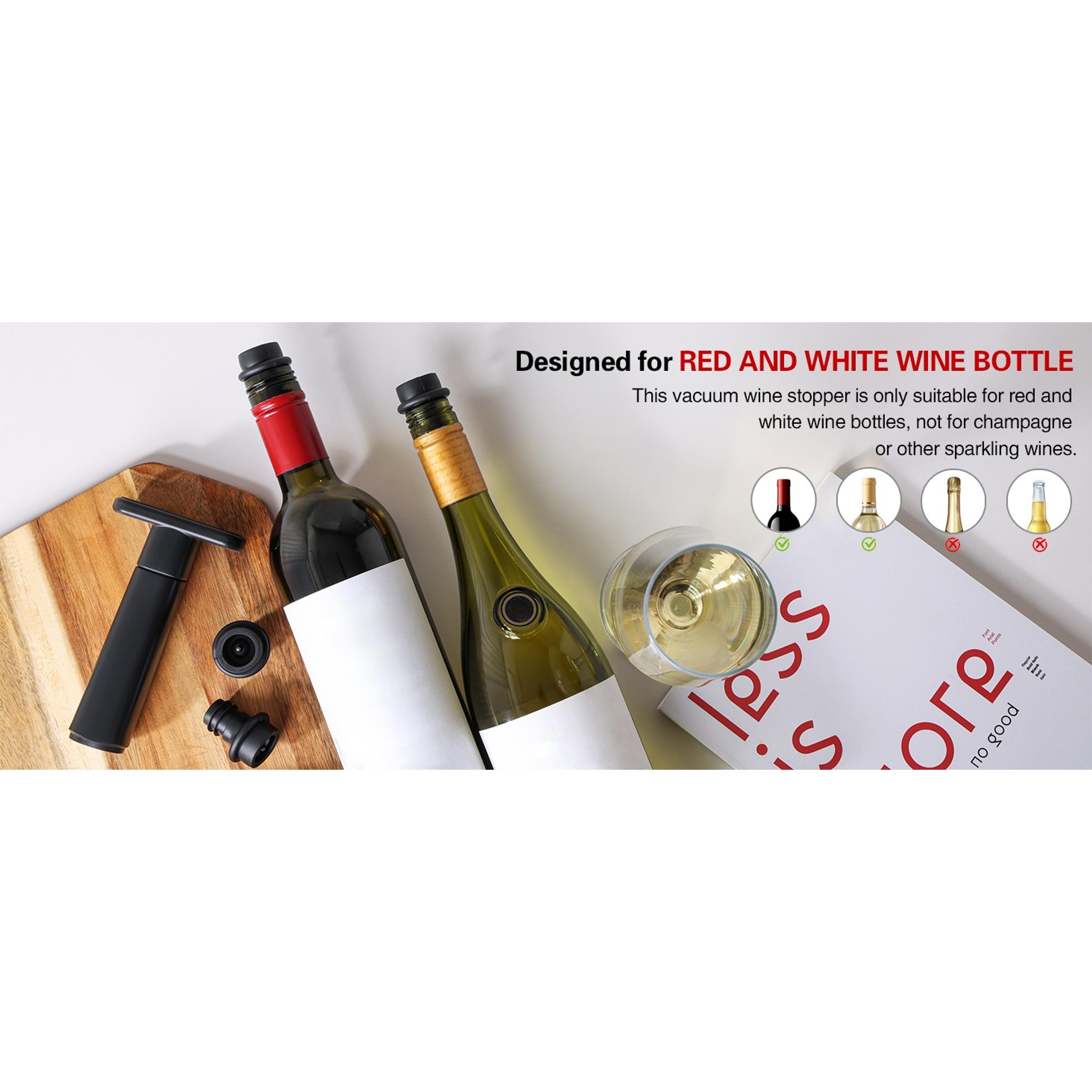 Wine Stoppers Vacuum, Silicone Wine Saver & Preserver, Reusable Bottle Sealer, Keep Fresh (Black, 12 Pieces) Wine Stoppers Vacuum, Silicone Wine Saver & Preserver, Reusable Bottle Sealer, Keep Fresh (Black, 12 Pieces)