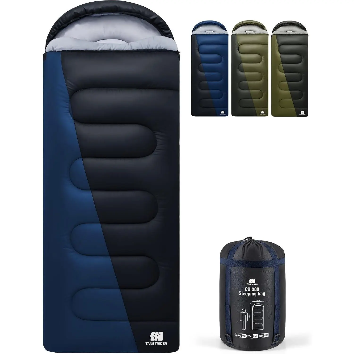 XXL Sleeping Bags for Adults Teens, 4 Season Camping Sleeping Bag Waterproof,Machine Washable Backpacking Gear for Cool Weather,Outdoor Hiking Hunting,with Compression Sack,90x39