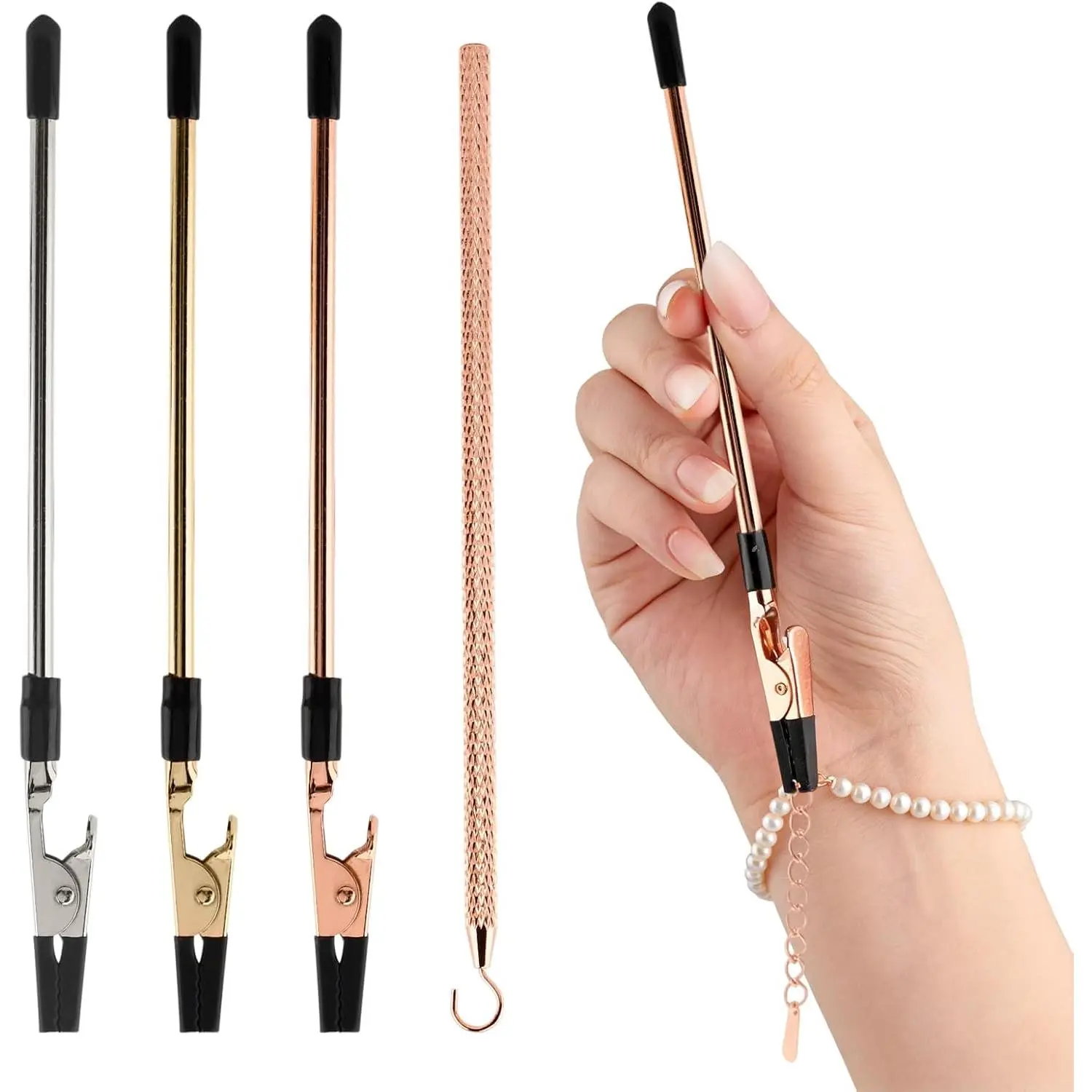 4 count Bracelet Helper Tool, Portable Quick Release Fastening Helpers Tool to Put  Yourself, Fastener Tool for Bracelet, Necklace, , Watch - Сlip, Clasp Helper