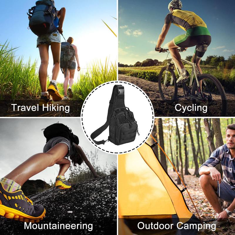 Tactical Compact EDC Sling Bag - Concealed Carry Shoulder Bag for Range, Travel, Hiking, Outdoor Sports Men Gifts