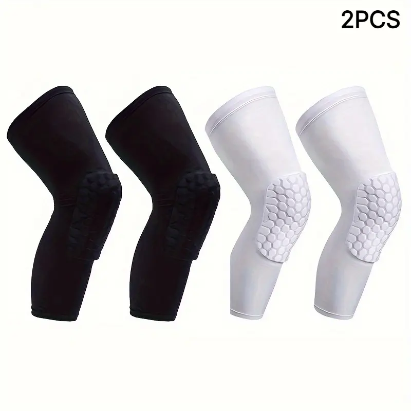 Knee Pads Compression Pads Long Leg Sleeve Collision Avoidance Brace Protection Knee Sleeve for Basketball Football Volleyball Cycling (1 Pair)