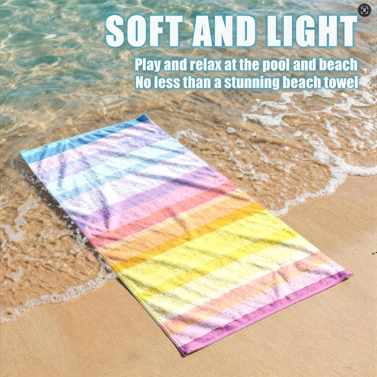 Beach Towel | Plush Absorbent Extra Large Oversized | with Strong Wrapping Properties | Bath Towel | Perfect for Sports | Perfect for Pool | Perfect for Father'S Day Gift | Perfect for Mother'S Day Gift | Suitable for Easter Gift