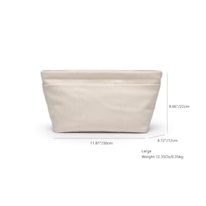 Tote Purse Insert Handbag Organizer Shaper Handbag Liner Bag Bag Divider Organizer Insert (L-With Zipper)