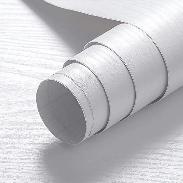 White Wood Contact Paper - 23.6x196in Self-Adhesive Removable Waterproof Peel and Stick Wallpaper for Room Decor, Cabinets, Rental Property