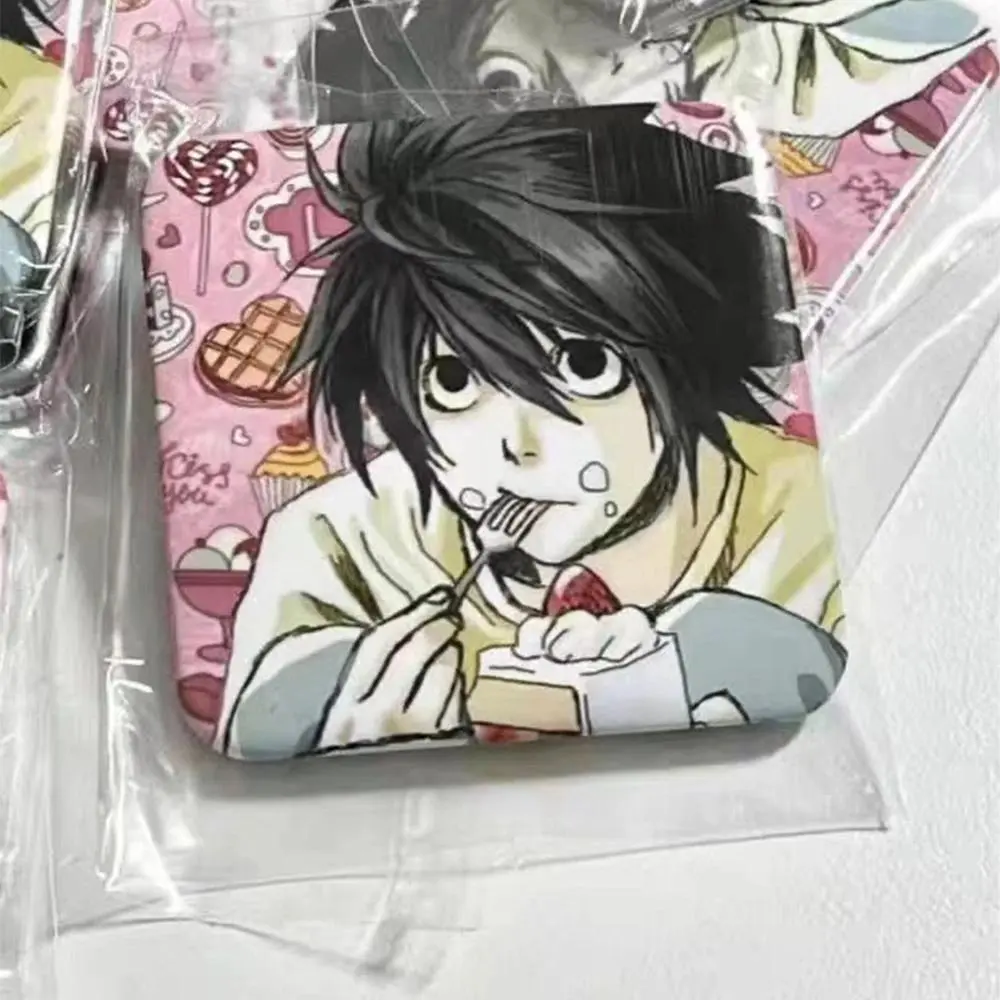 Anime Death Note Enamel Pins Dessert Series Square Badge Cartoon Figure L Lawliet Cosplay Badge Backpacks Accesseries Gifts